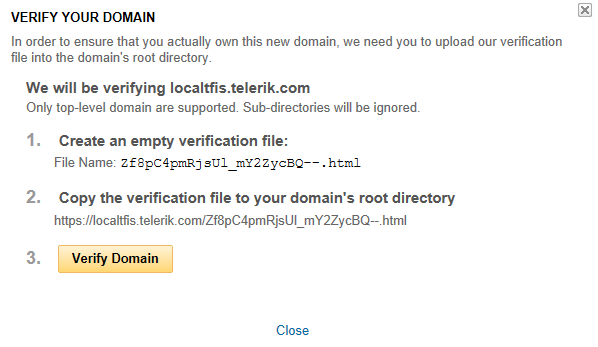 verify your domain