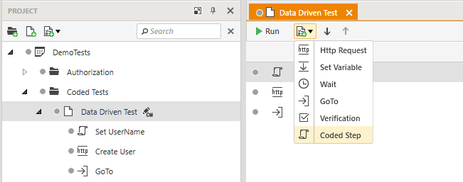 Create Coded Step from Test Explorer
