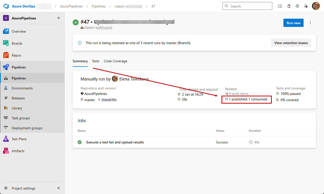 See published Artifacts