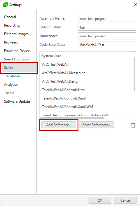 Add An Assembly Reference Progress Test Studio