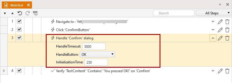 Confirm dialog