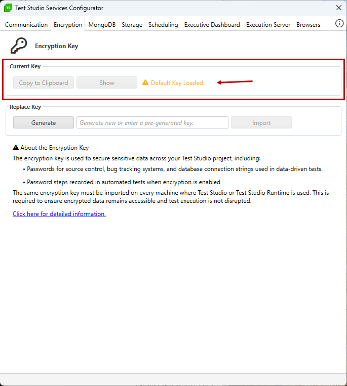 Default Encryption key