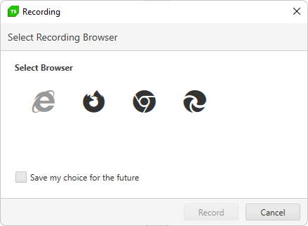 Choose Recording Browser