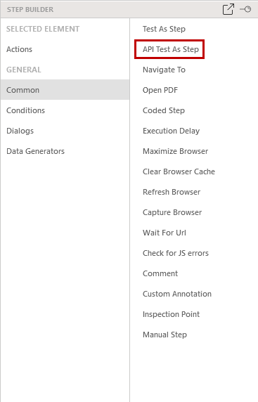 Api Test as step