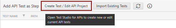 Edit API project