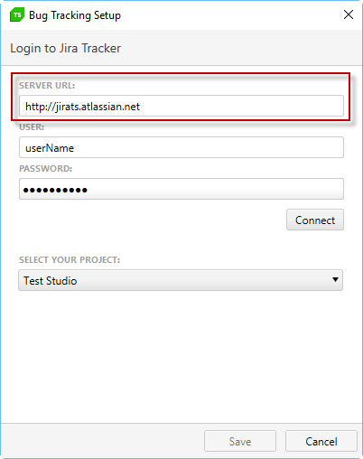 Bug tracking settings