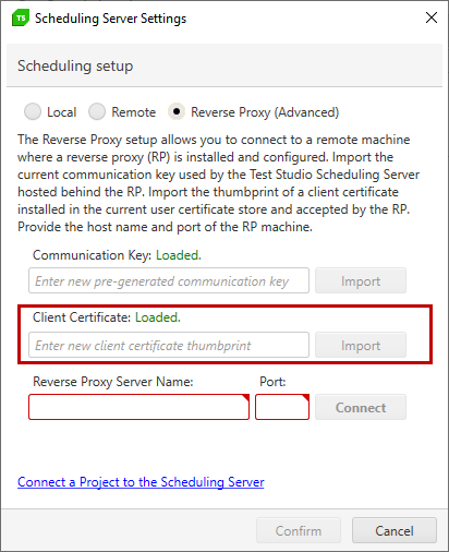 Reverse proxy connect- certificate