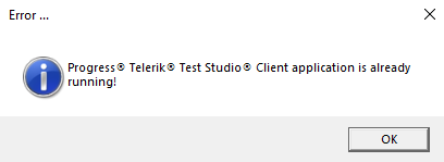 Test Runner is already running