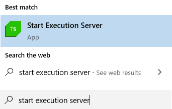 Start Execution Server