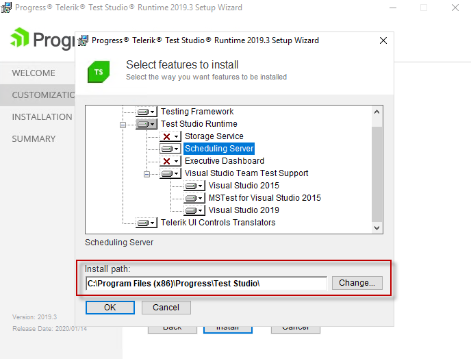 Modify Installation path