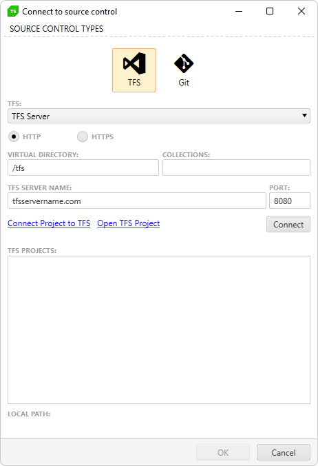 Connect to TFS