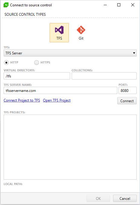 Connect to TFS