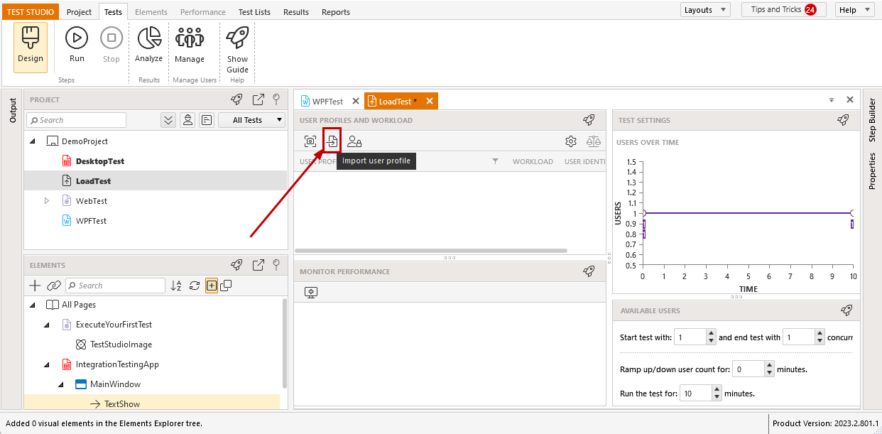 Click Import traffic