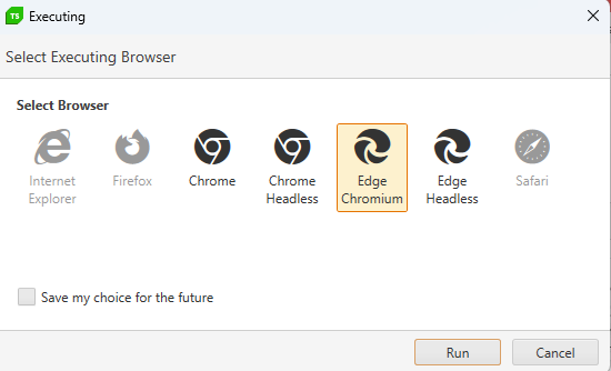 Select browser