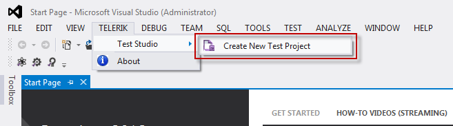 Create test project