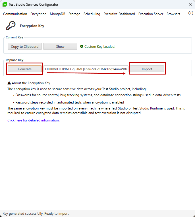 Generate encryption Key