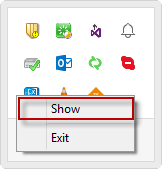 Show button