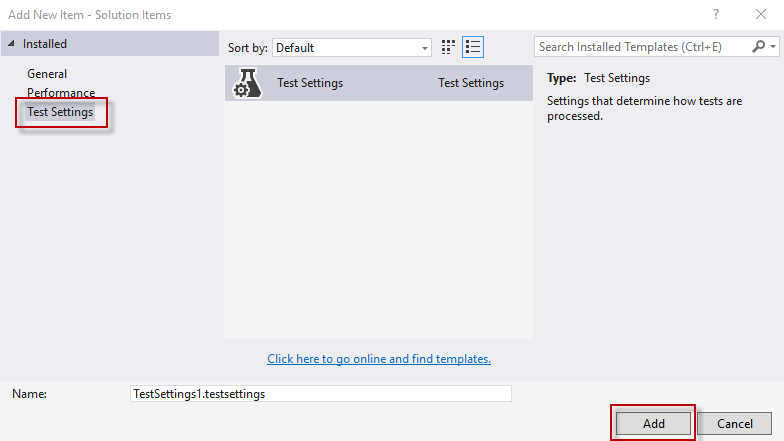 visual studio test explorer missing