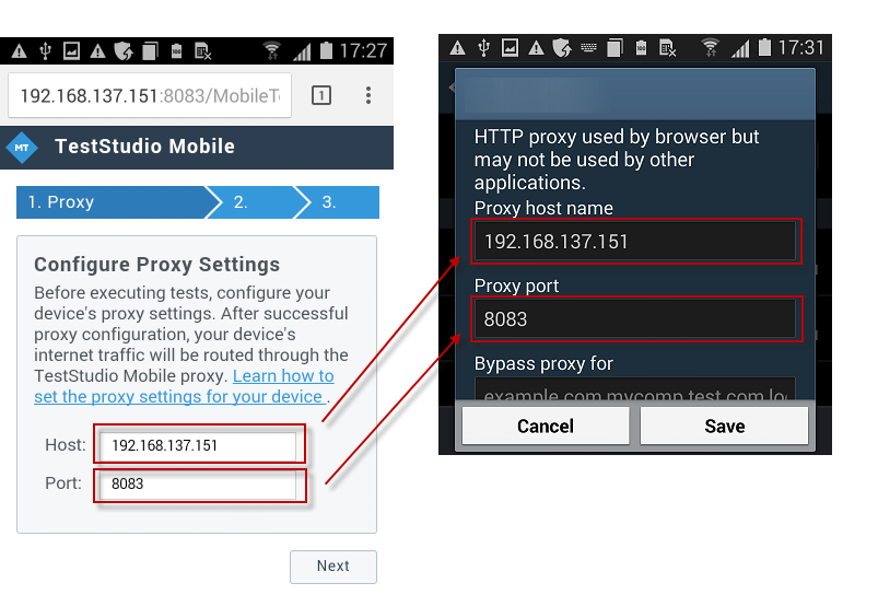 Настройка proxy в android studio