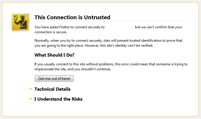 connection untrusted firefox solution