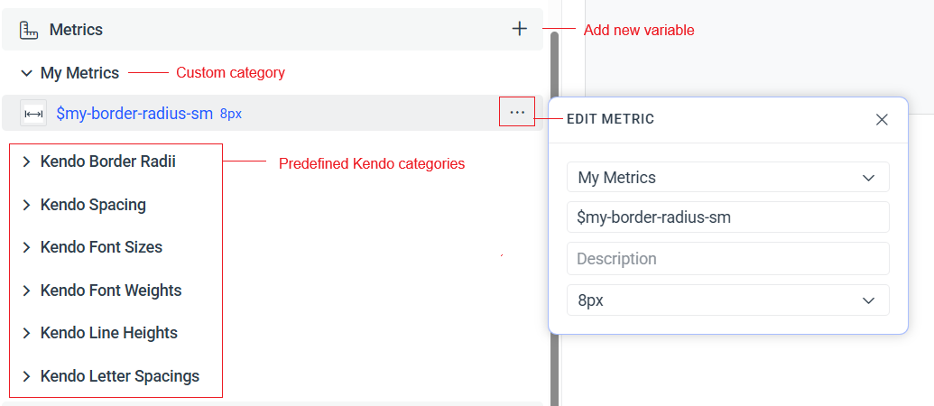 Creating a metrics variable