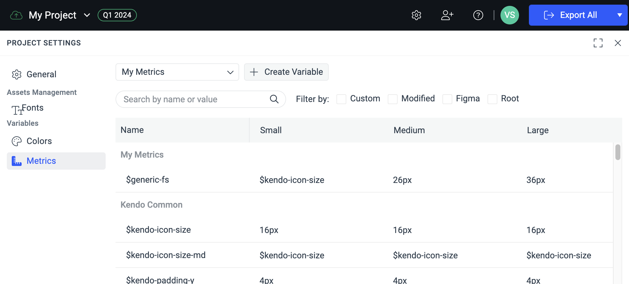 Editing Variables in Progress ThemeBuilder by Using the Prject Settings