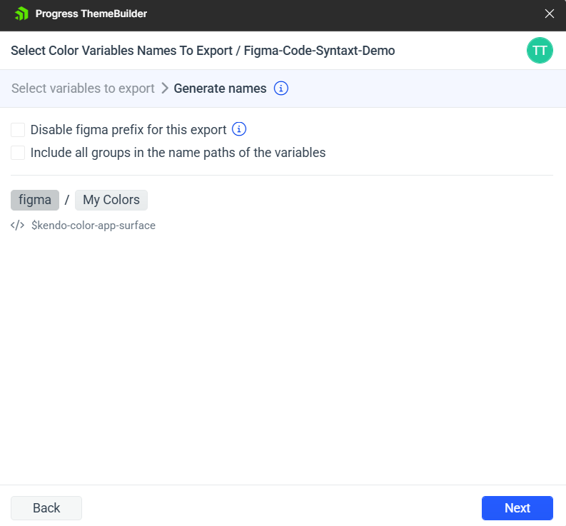 naming the exported variable screen