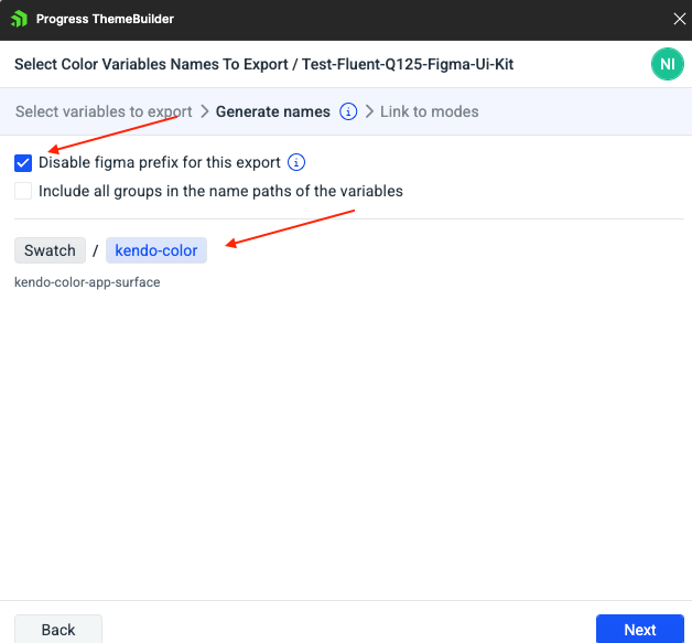 Disabling the default prefix and adding the kendo prefix