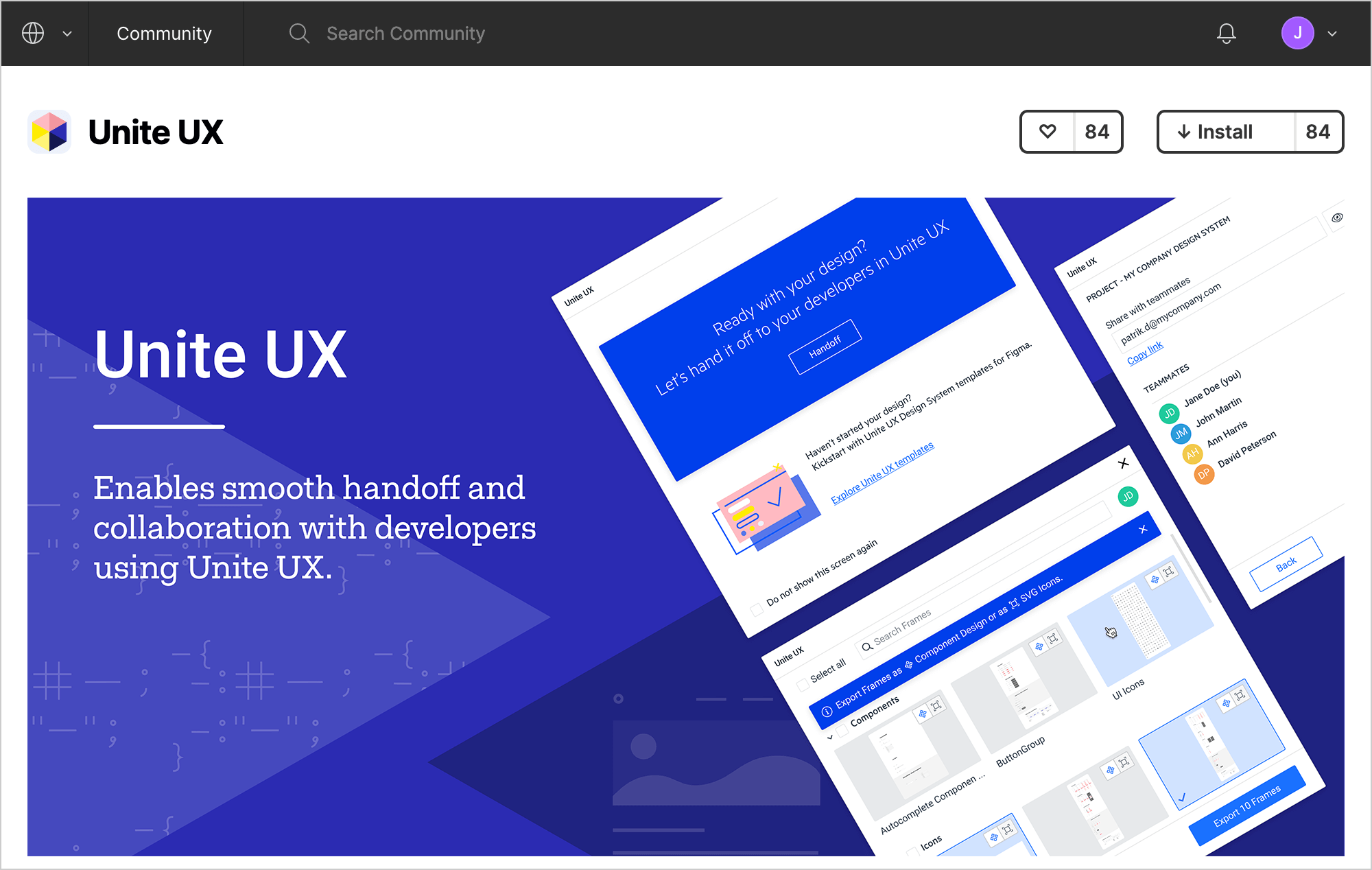 Unite UX plugin in Figma