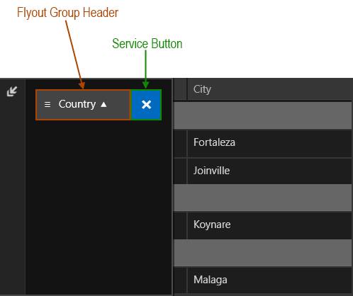 Grid-Flyout Group Header-Service Button